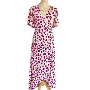 Fabienne Chapot Pink and White Patterned Dress - Size 36